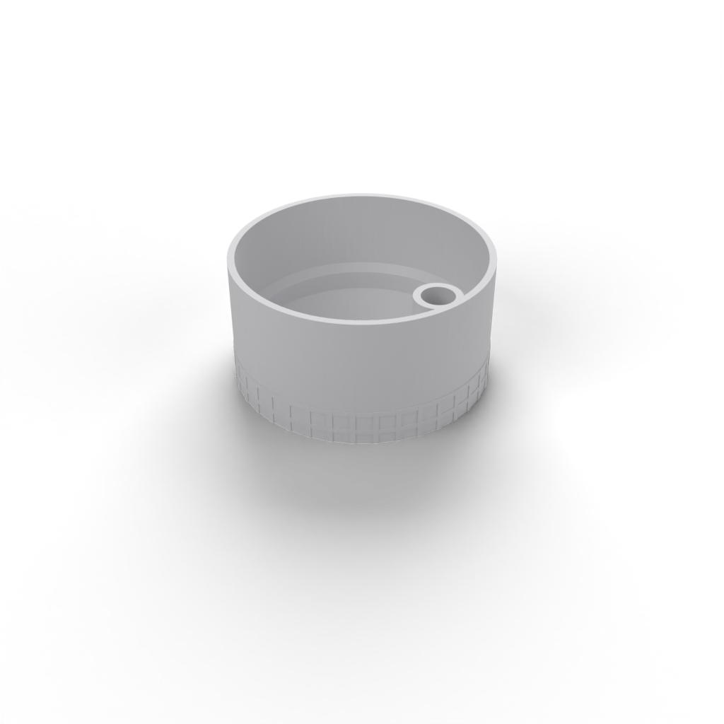 round planter cubic pattern view 2